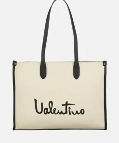 Tote Bags*Valentino Bags Valentino Vacation Canvas And Faux Leather Shopping Bag
