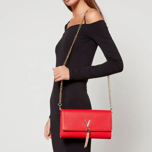 Shoulder Bags*Valentino Bags Valentino Women's Divina Large Shoulder Bag - Red