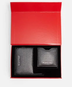 Purses And Cardholders*Valentino Bags Valentino Zenzero Faux Leather Mirror And Wallet Set Black