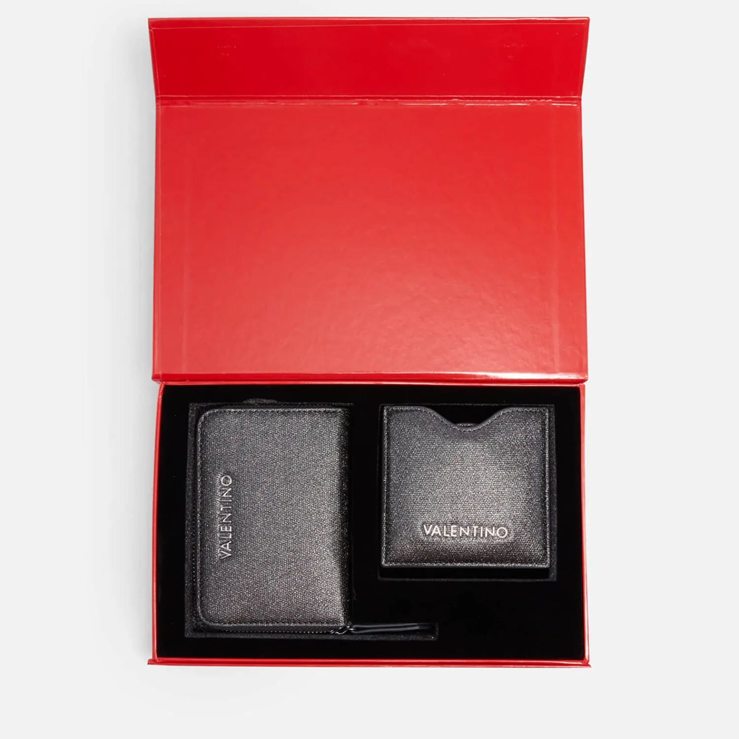 Purses And Cardholders*Valentino Bags Valentino Zenzero Faux Leather Mirror And Wallet Set Black