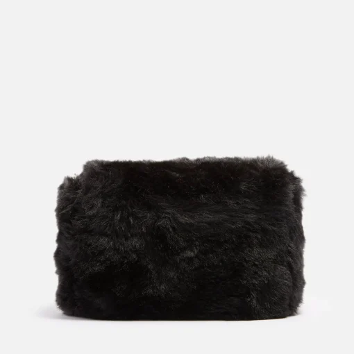 Shoulder Bags*Versace Jeans Couture Faux Fur Shoulder Bag Black