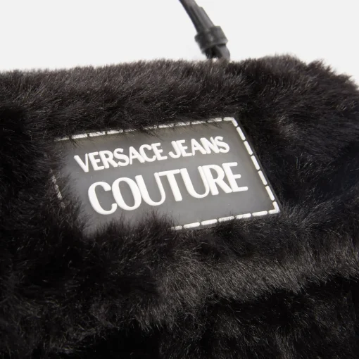 Shoulder Bags*Versace Jeans Couture Faux Fur Shoulder Bag Black