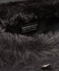 Shoulder Bags*Versace Jeans Couture Faux Fur Shoulder Bag Black