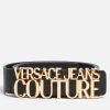 Belts*Versace Jeans Couture Logo-Embellished Leather Belt