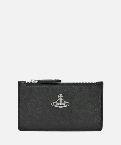 Purses And Cardholders*Vivienne Westwood Crocodile Saffiano Leather Card Holder