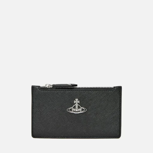 Purses And Cardholders*Vivienne Westwood Crocodile Saffiano Leather Card Holder