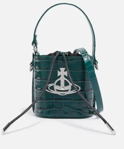 Bucket Bags*Vivienne Westwood Daisy Drawstring Croc-Effect Leather Bag