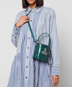 Bucket Bags*Vivienne Westwood Daisy Drawstring Croc-Effect Leather Bag