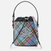 Bucket Bags*Vivienne Westwood Daisy Tartan-Print Drawstring Bucket Bag