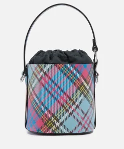 Bucket Bags*Vivienne Westwood Daisy Tartan-Print Drawstring Bucket Bag