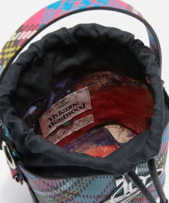 Bucket Bags*Vivienne Westwood Daisy Tartan-Print Drawstring Bucket Bag