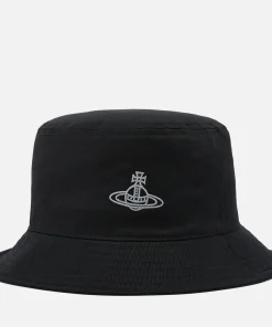 Hats Scarves & Gloves*Vivienne Westwood Logo-Embroidered Cotton Bucket Hat