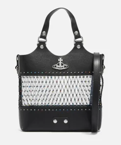 Crossbody Bags*Vivienne Westwood Roxy Embellished Mesh And Leather Tote Bag