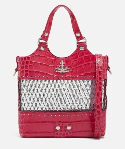 Crossbody Bags*Vivienne Westwood Roxy Embellished Mesh And Leather Tote Bag