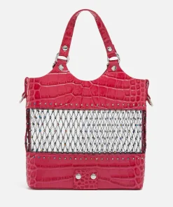 Crossbody Bags*Vivienne Westwood Roxy Embellished Mesh And Leather Tote Bag