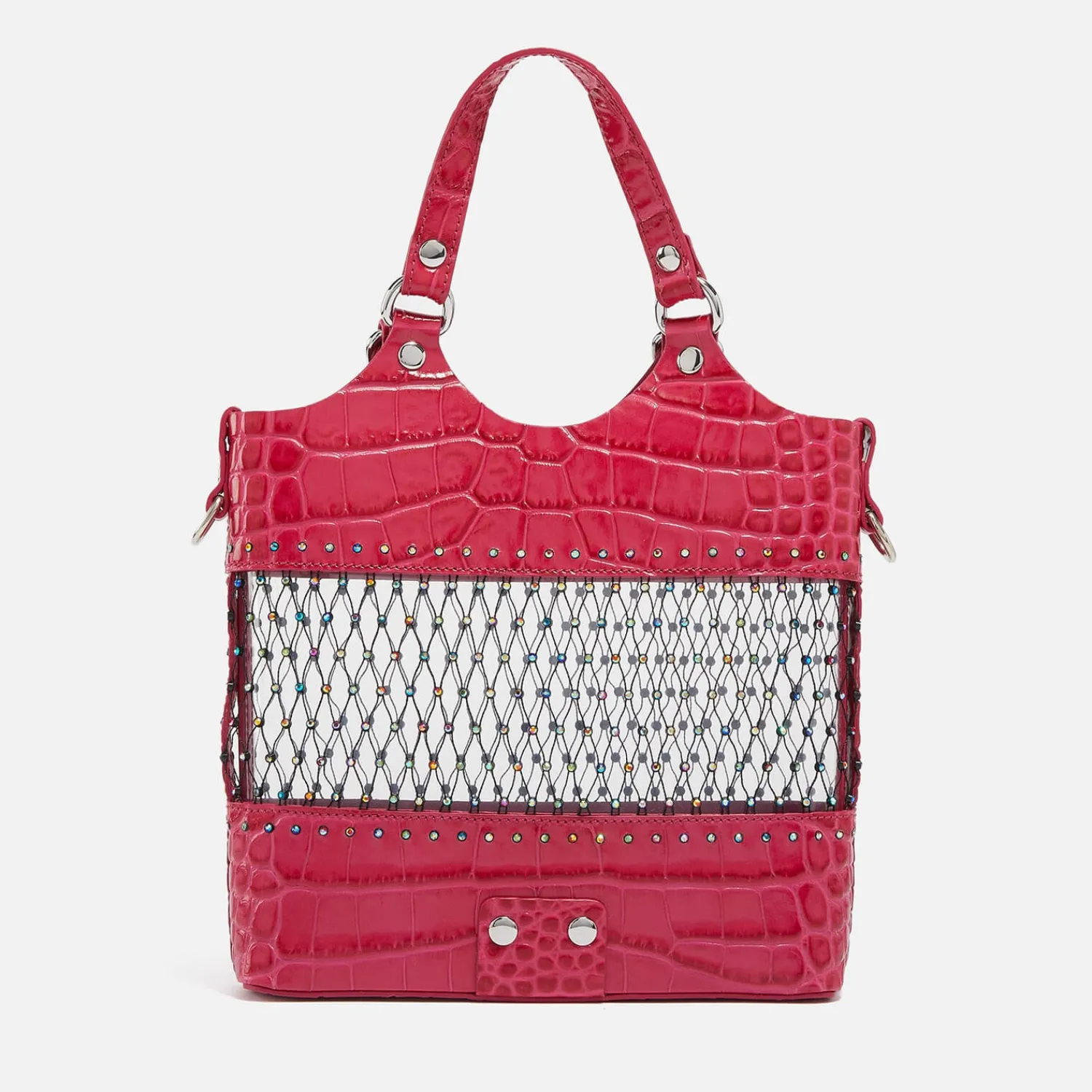 Crossbody Bags*Vivienne Westwood Roxy Embellished Mesh And Leather Tote Bag