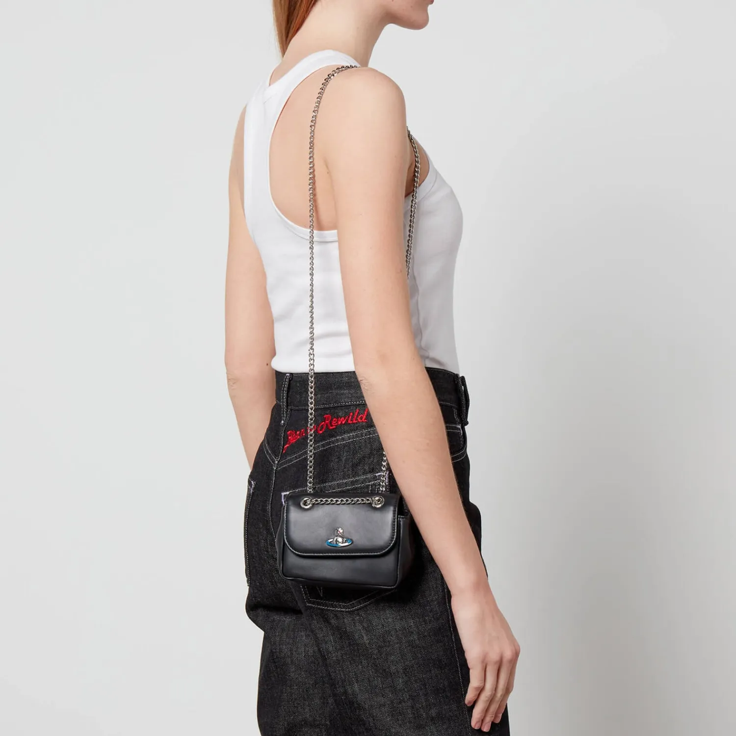 Purses And Cardholders*Vivienne Westwood Small Nappa Leather Shoulder Bag