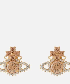 Earrings*Vivienne Westwood Valentina Orb Gold-Tone Crystal Earrings