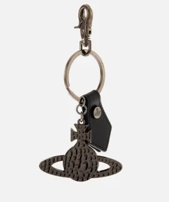 Keyrings And Bag Charms*Vivienne Westwood Women's Debbie Hammered Orb Keyring - Black