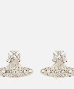 Earrings*Vivienne Westwood Women's Minnie Bas Relief Earrings - Platinum/Crystal