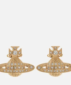 Earrings*Vivienne Westwood Women's Minnie Bas Relief Earrings - Gold Crystal