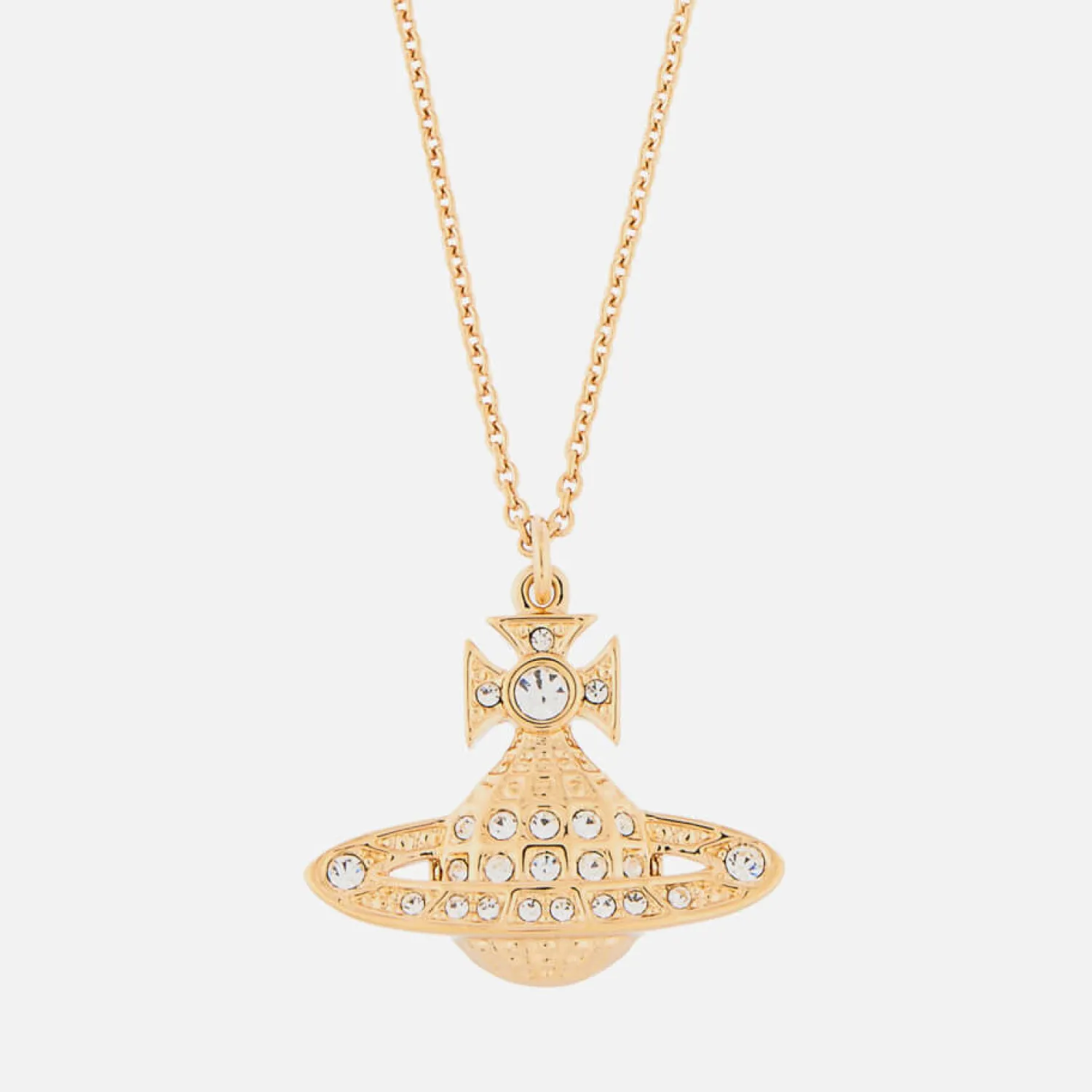 Necklaces*Vivienne Westwood Women's Minnie Bas Relief Pendant - Gold Crystal