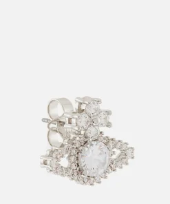 Earrings*Vivienne Westwood Women's Valentina Orb Earrings - Platinum/White