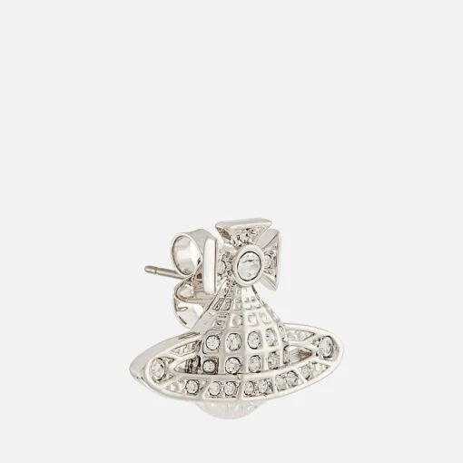 Earrings*Vivienne Westwood Women's Minnie Bas Relief Earrings - Platinum/Crystal
