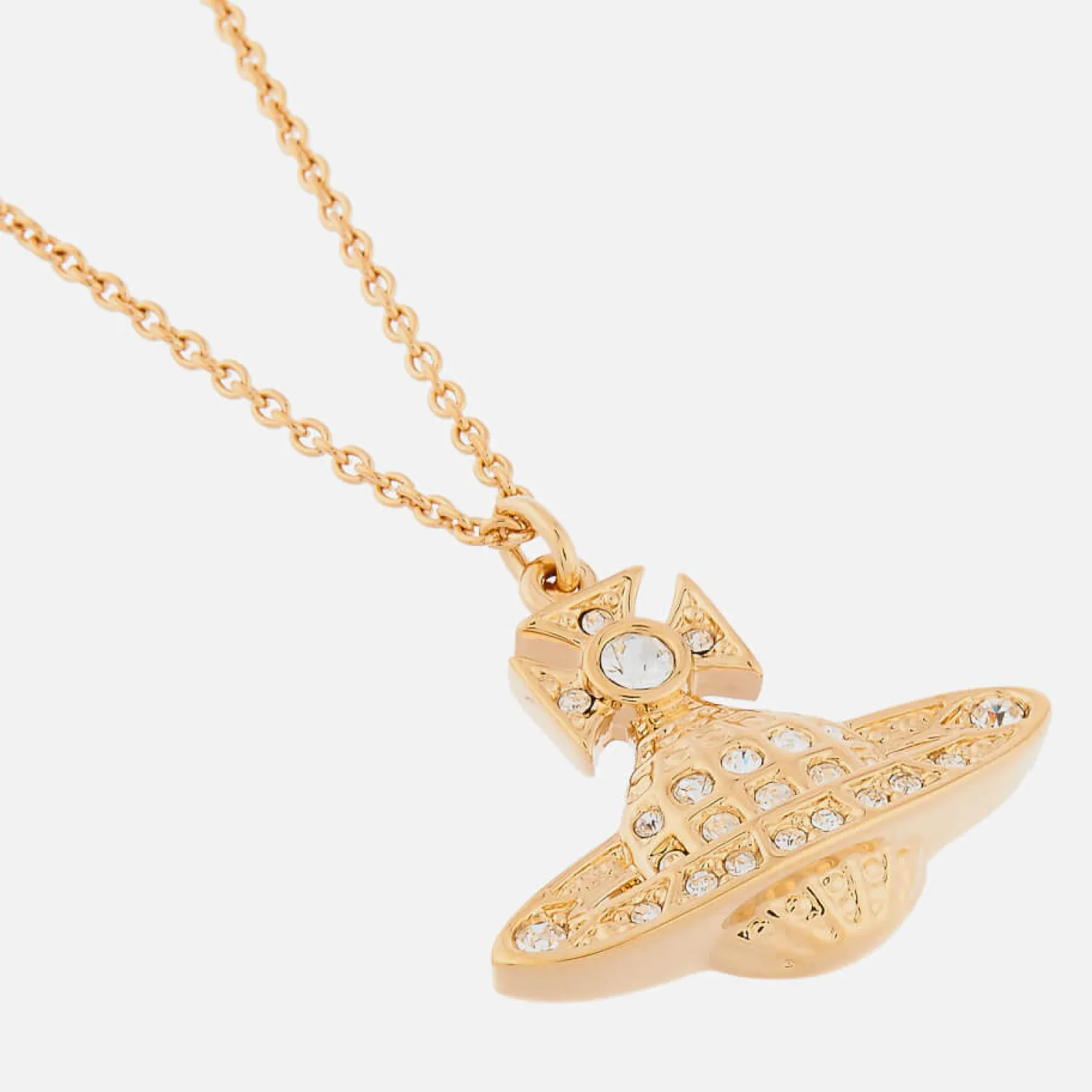 Necklaces*Vivienne Westwood Women's Minnie Bas Relief Pendant - Gold Crystal