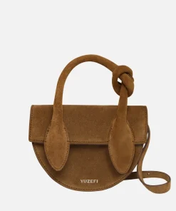 Crossbody Bags*Yuzefi Pretzel Cross-Body Suede Bag