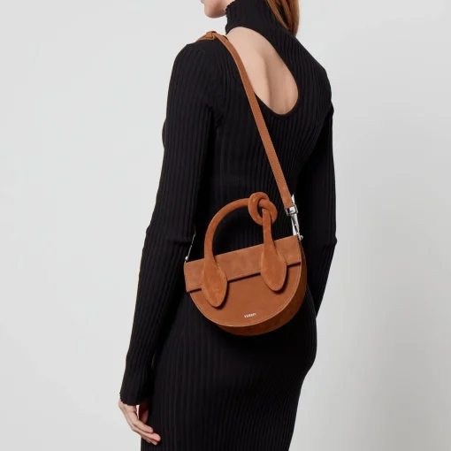 Crossbody Bags*Yuzefi Pretzel Cross-Body Suede Bag