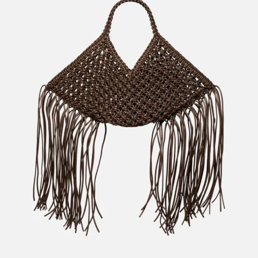 Tote Bags*Yuzefi Small Woven Basket Vegan Leather