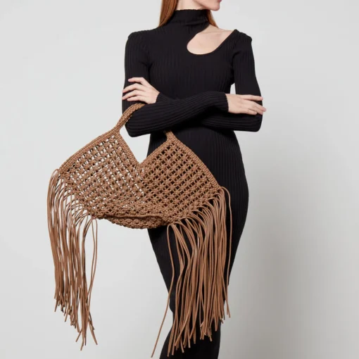 Tote Bags*Yuzefi Small Woven Basket Vegan Leather